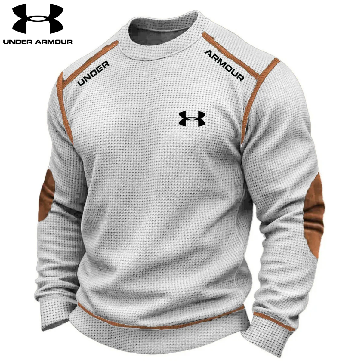 Men's Textured Contrast-Seam Crewneck Sweatshirt