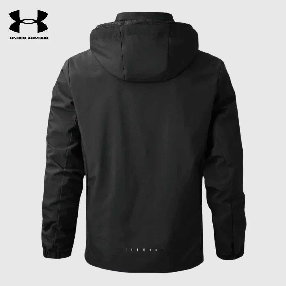 Men's High-Neck Hooded Zip Jacket