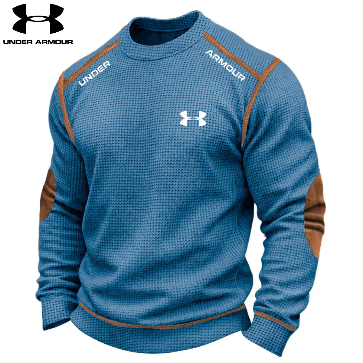 Men's Textured Contrast-Seam Crewneck Sweatshirt