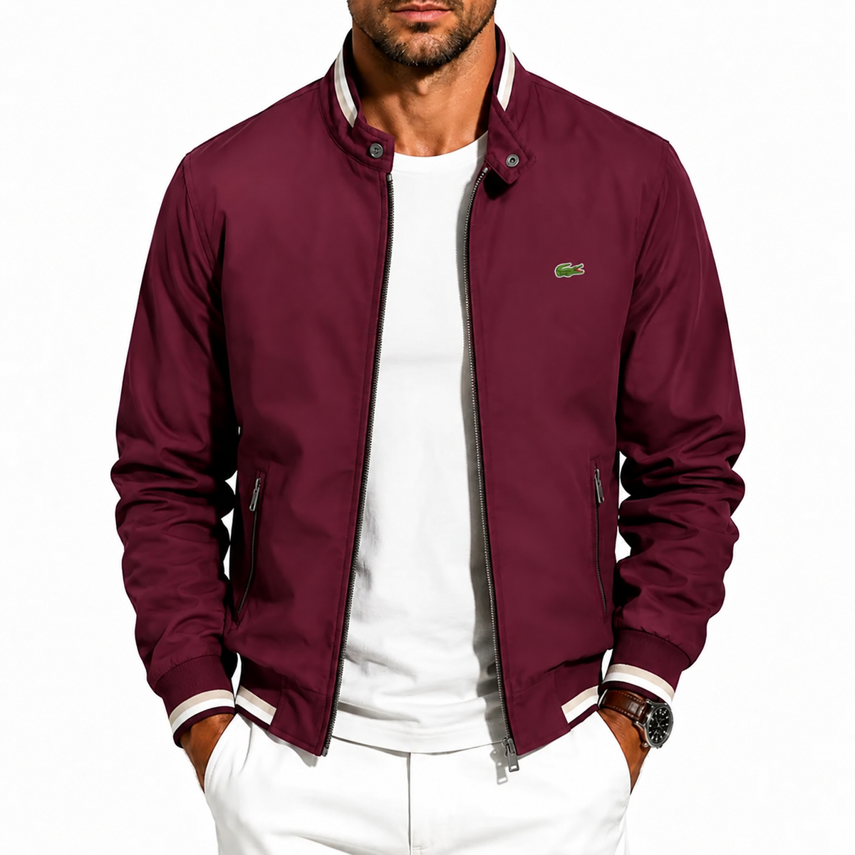 Men’s Stand Collar Bomber Jacket