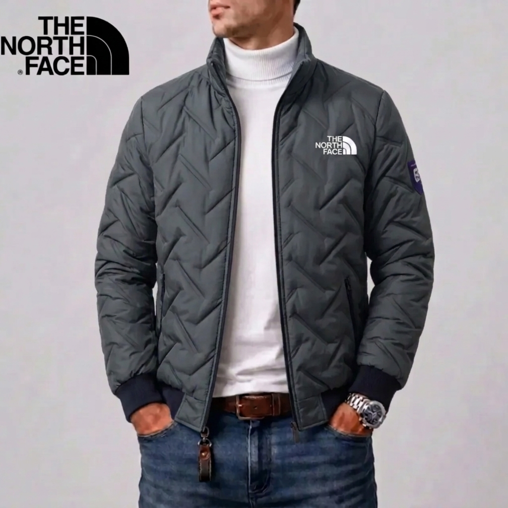 Men's Quilted Stand-Collar Jacket