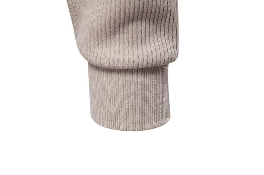 Men's Ribbed Raglan Quarter-Zip Sweater