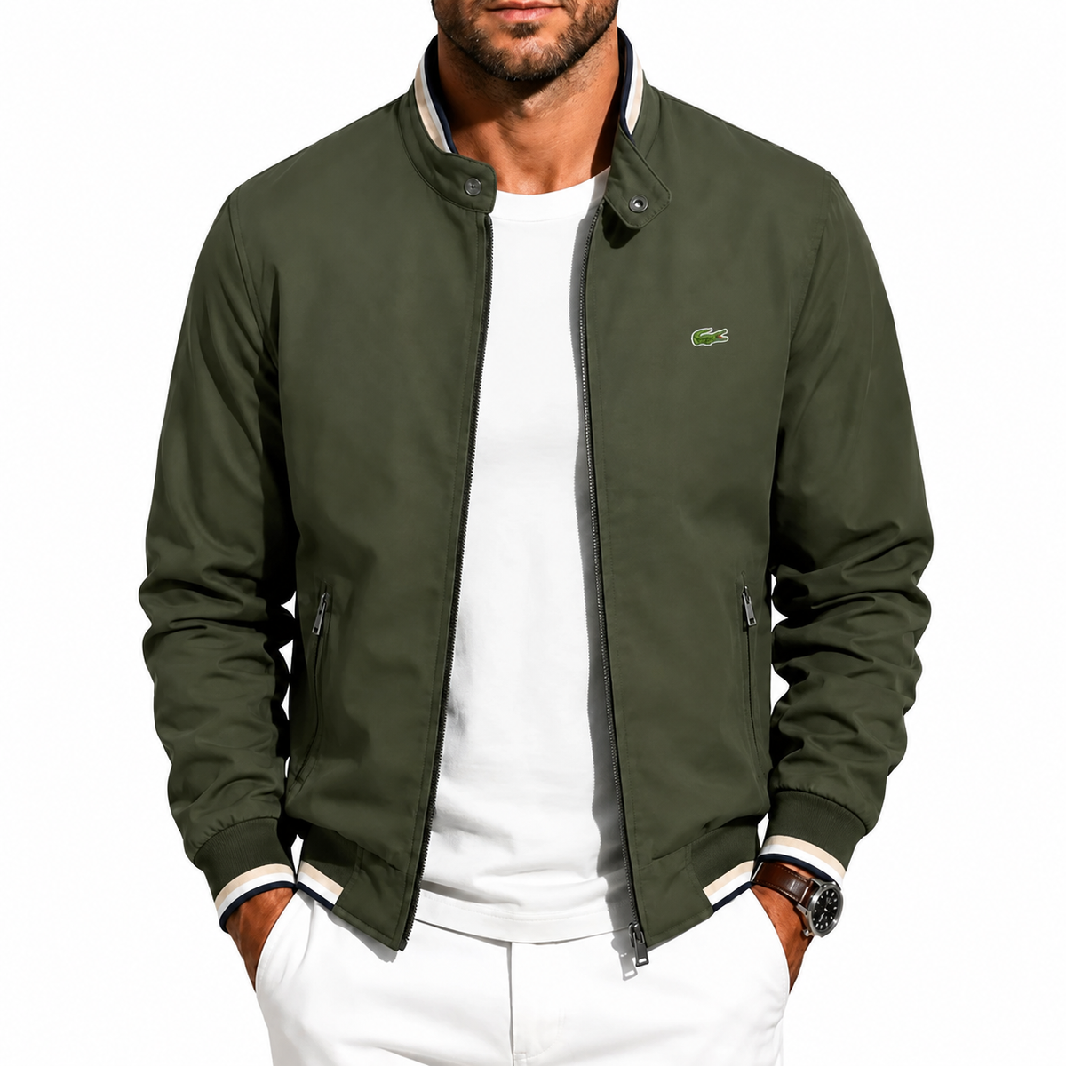 Men’s Stand Collar Bomber Jacket