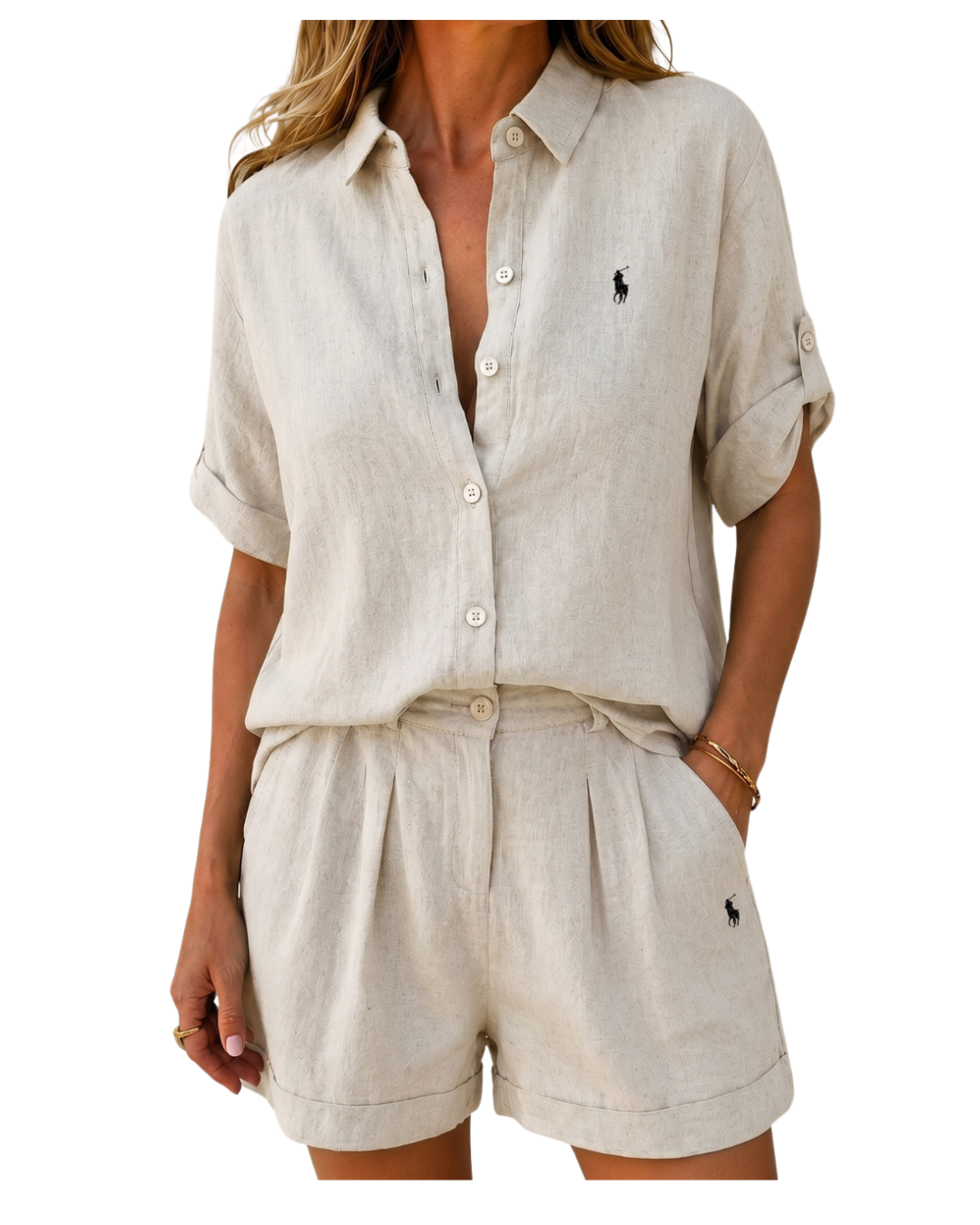 Coastal Luxe Linen Loungewear Set – Clearance Sale
