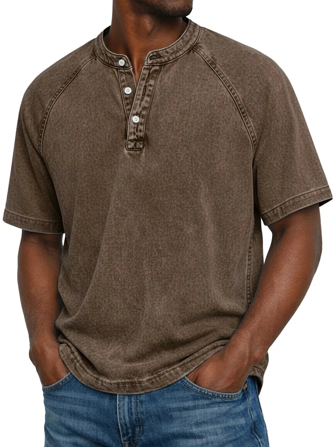Vintage Button-Up Shirt for Men