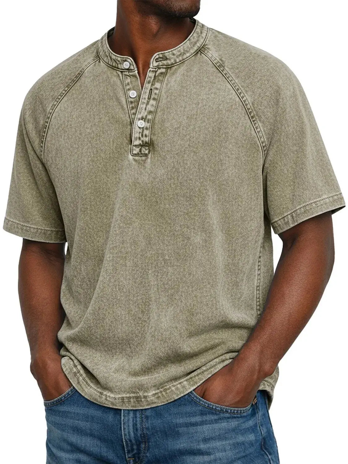 Vintage Button-Up Shirt for Men