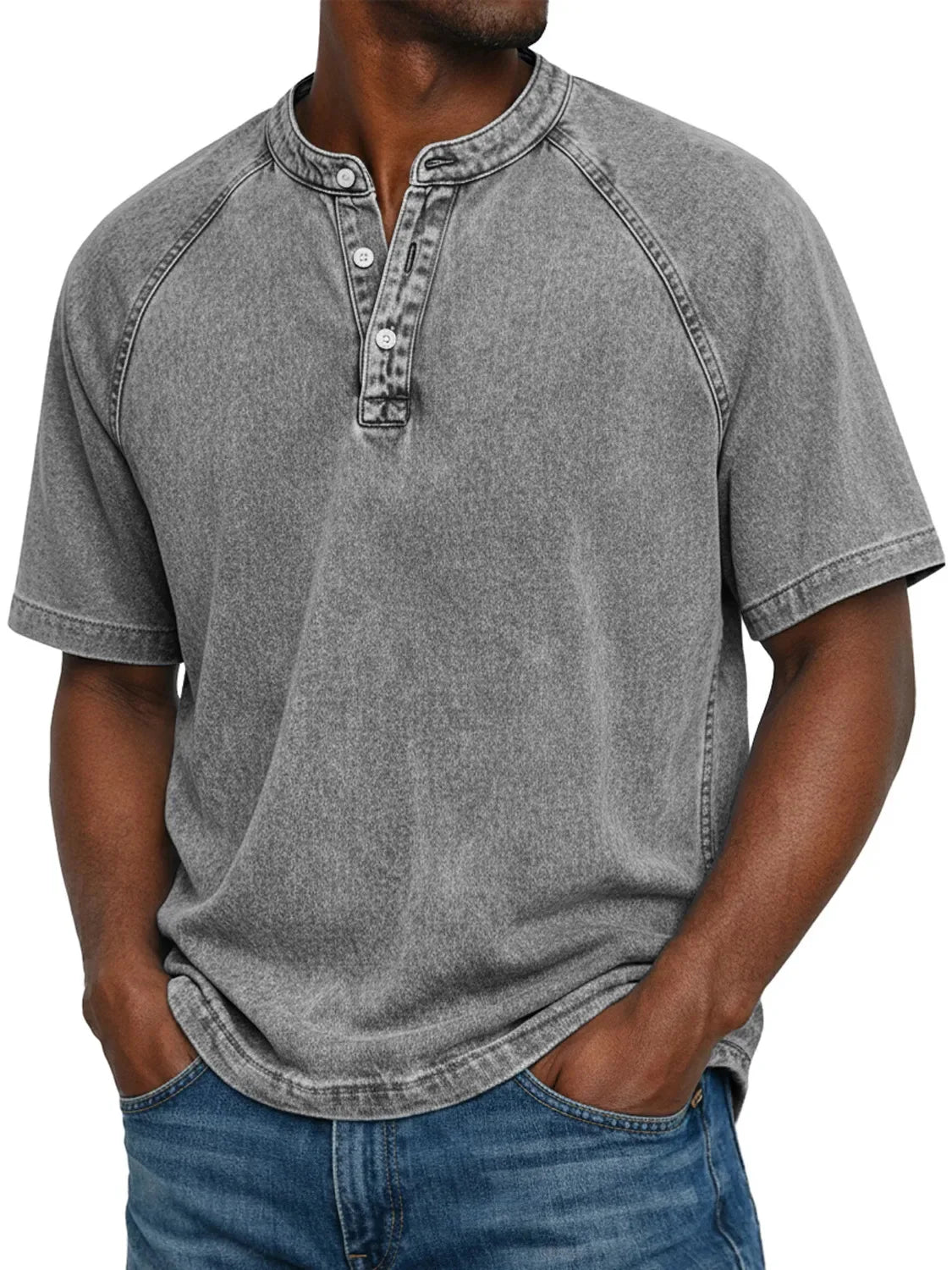 Vintage Button-Up Shirt for Men