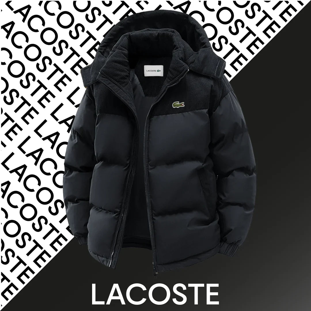 Men's Contrast-Panel Hooded Puffer Jacket