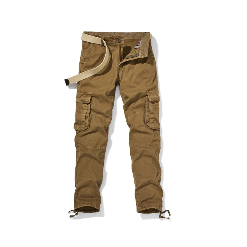 Men's Multi-Pocket Drawcord Cargo Trousers