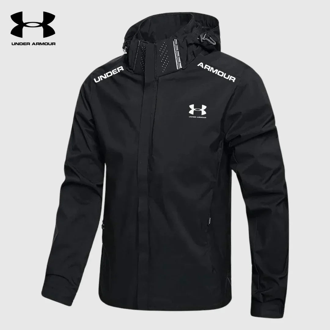 Men's High-Neck Hooded Zip Jacket