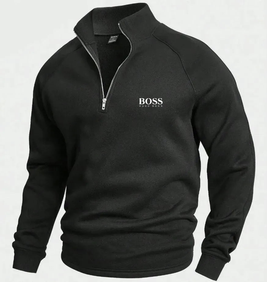 Men's Stand-Collar Quarter-Zip Sweater