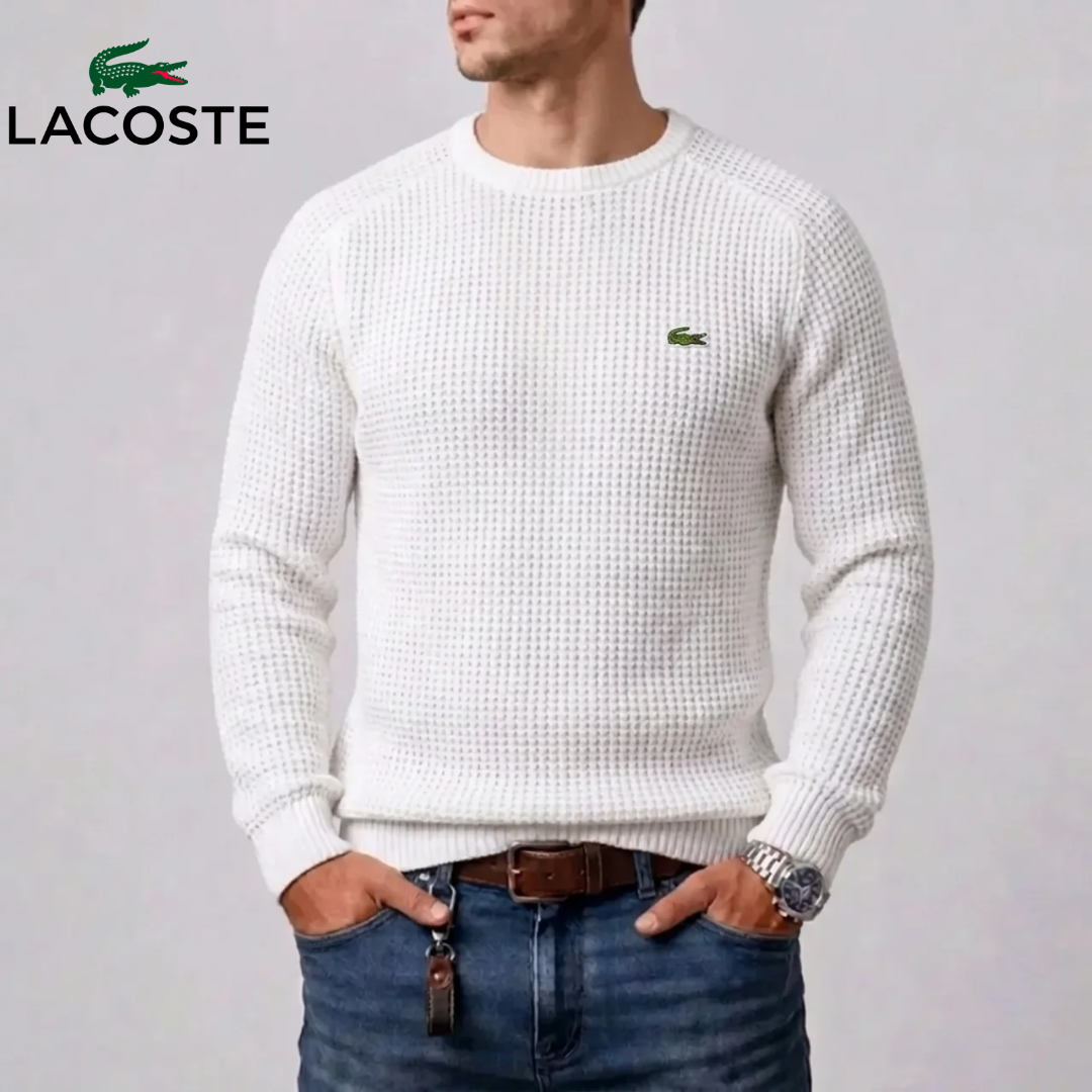 Textured Ribbed Crewneck Sweater