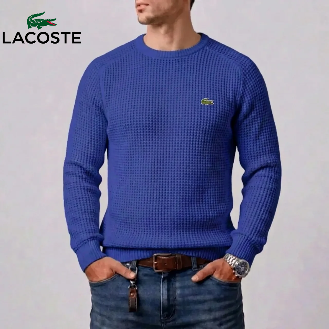 Textured Ribbed Crewneck Sweater