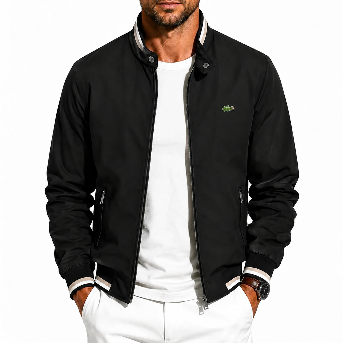 Men’s Stand Collar Bomber Jacket