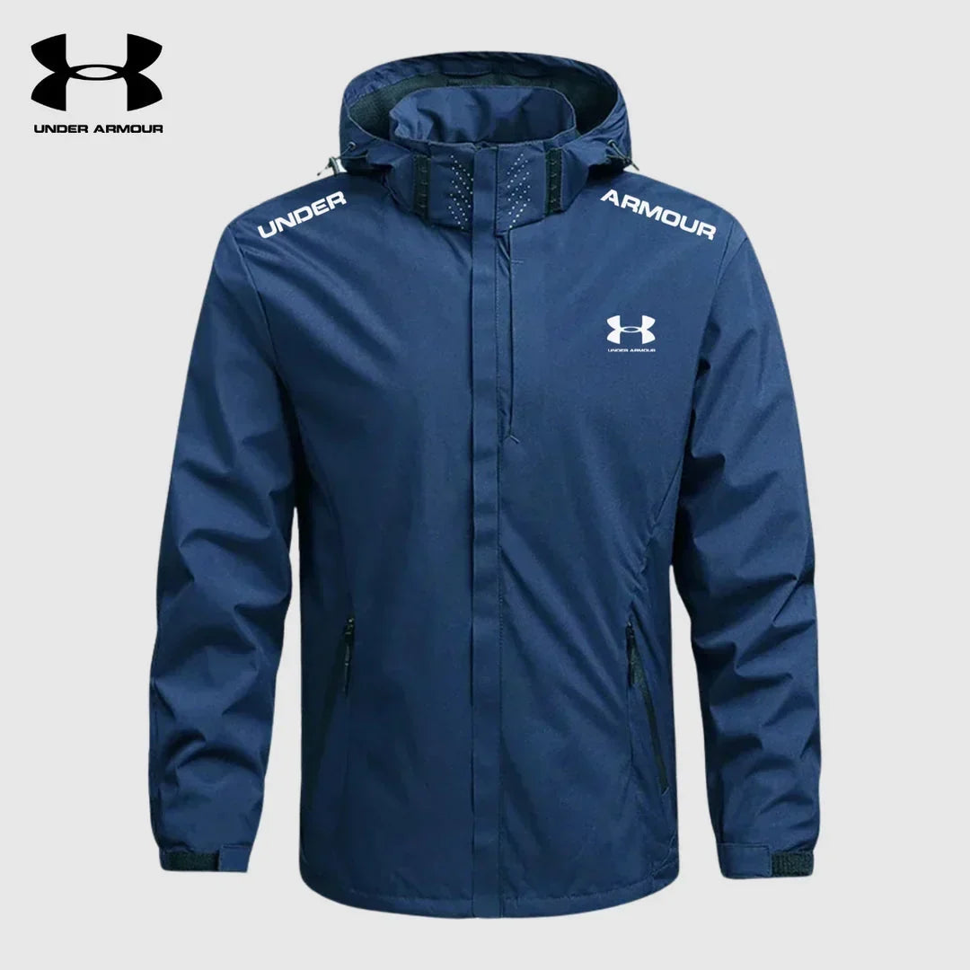 Men's High-Neck Hooded Zip Jacket