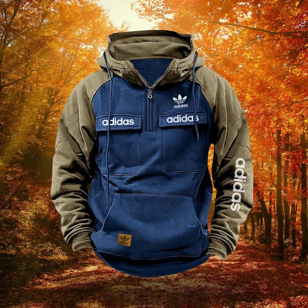 Men's Contrast Utility Pocket Hoodie