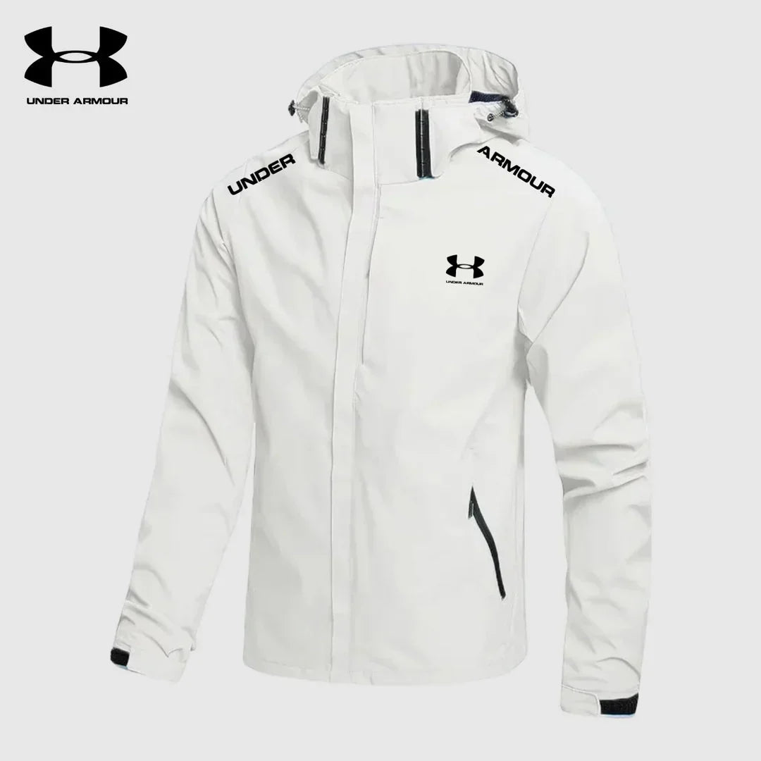 Men's High-Neck Hooded Zip Jacket