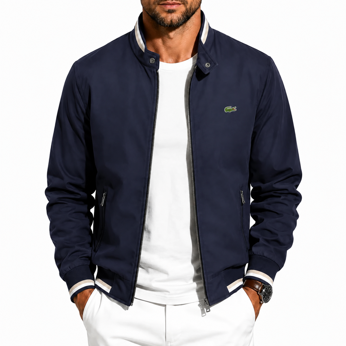 Men’s Stand Collar Bomber Jacket