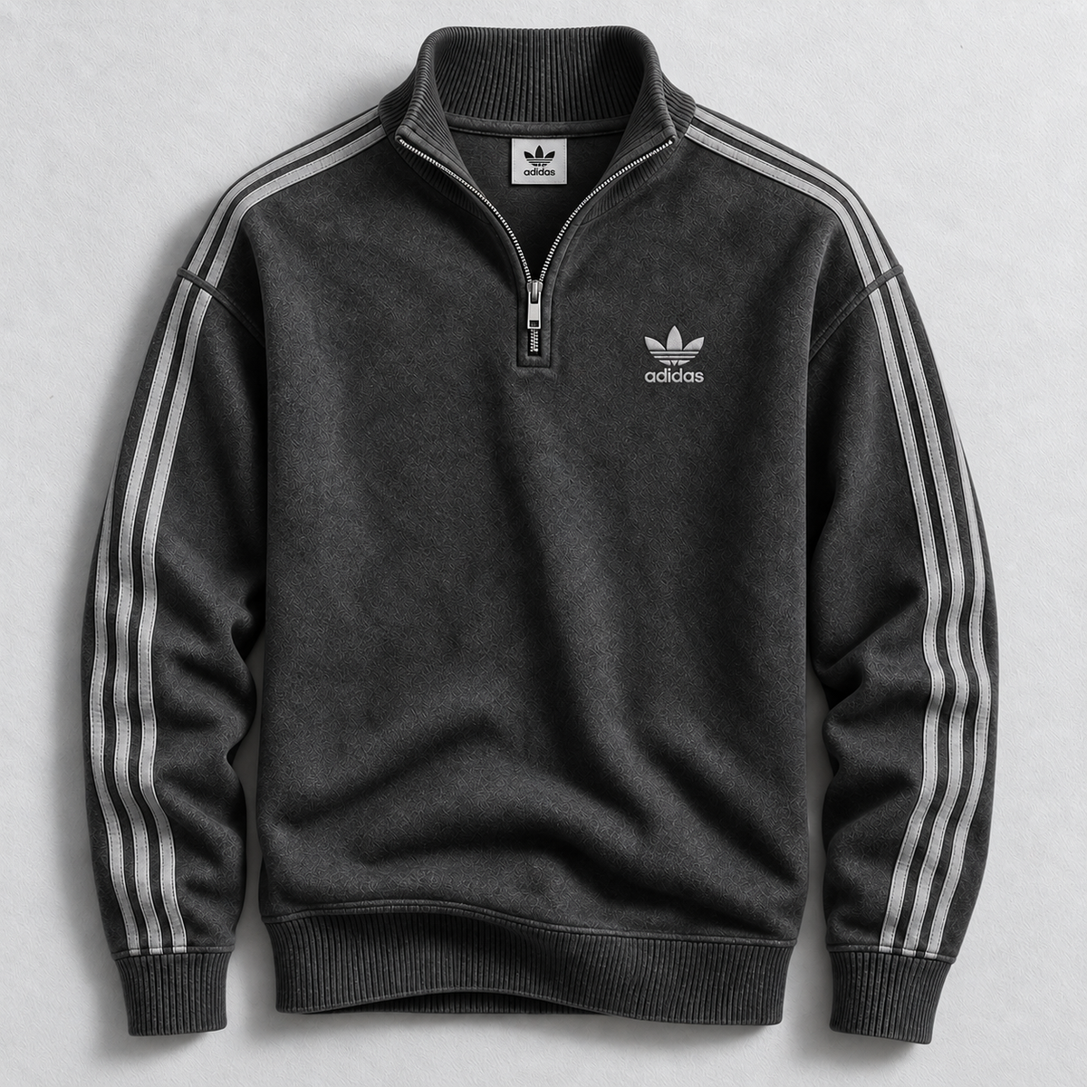 Men's Triple-Stripe Quarter-Zip Sweatshirt