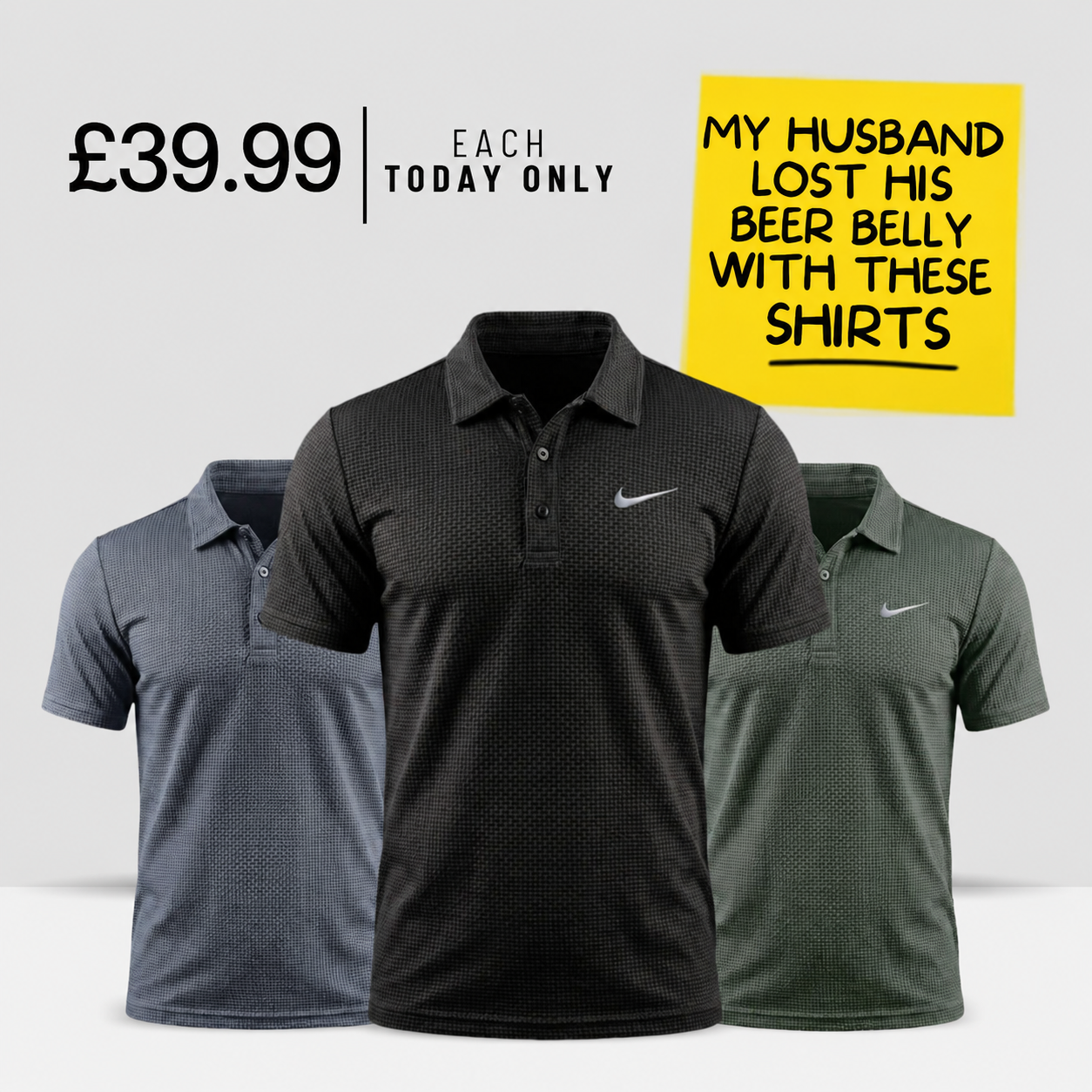 Men's Stretch Polo Shirt – Breathable Comfort Fit