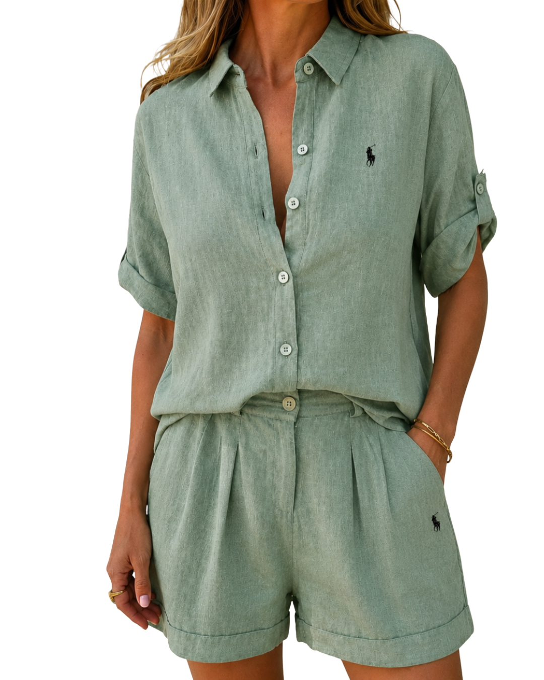 Coastal Luxe Linen Loungewear Set – Clearance Sale