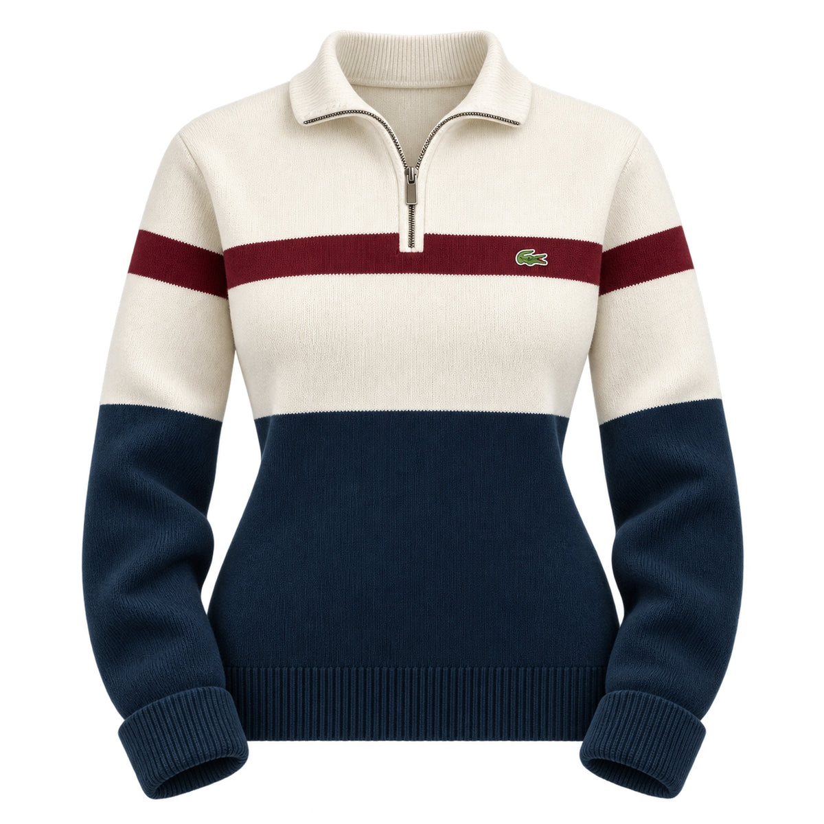 Women’s Colorblock Quarter-Zip Knit Sweater