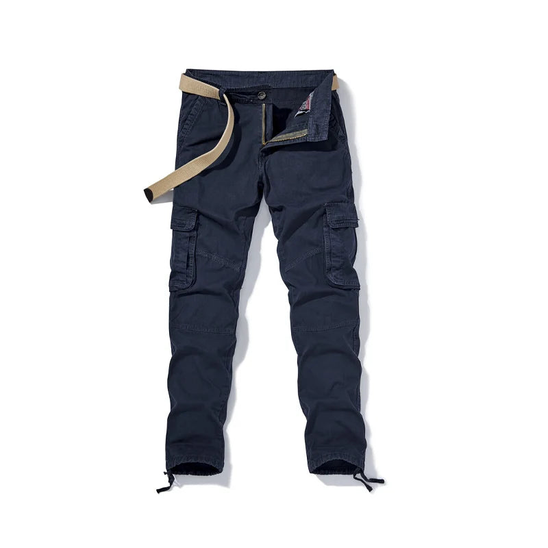 Men's Multi-Pocket Drawcord Cargo Trousers