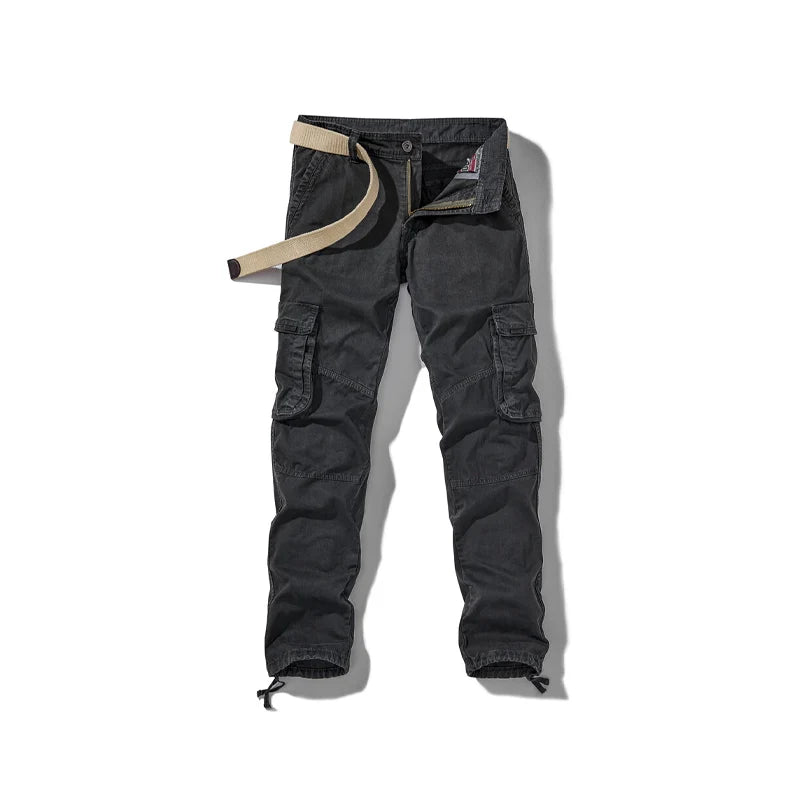 Men's Multi-Pocket Drawcord Cargo Trousers
