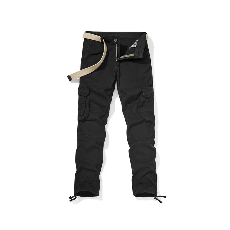 Men's Multi-Pocket Drawcord Cargo Trousers